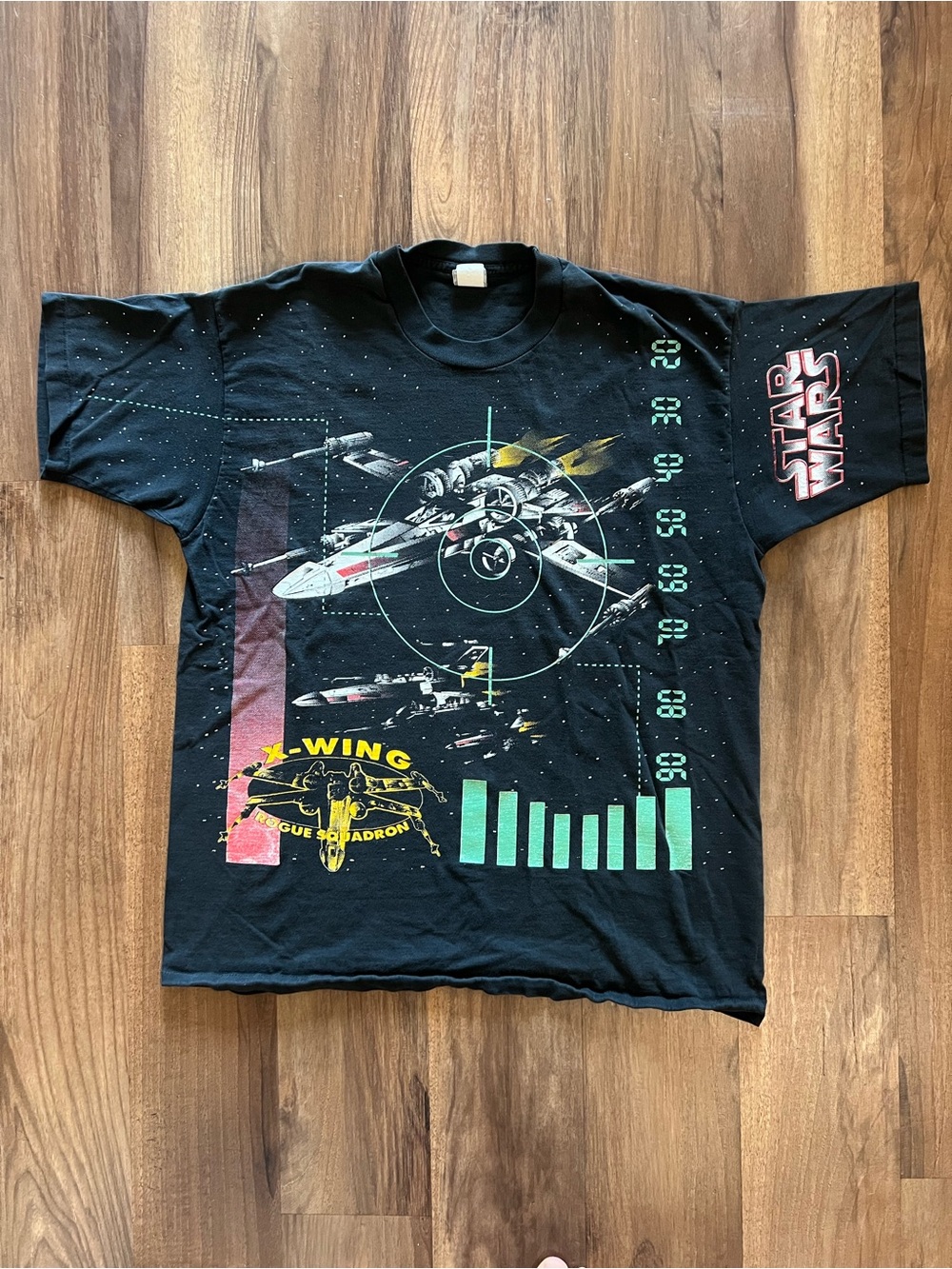 Star Wars Black Tee with Teal and Yellow Graphic